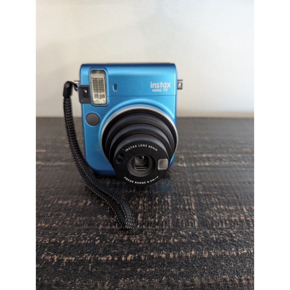 Fujifilm Instax Mini 70 BLUE Instant Film Camera Fully Tested works - Picture 8 of 11